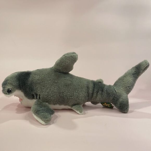 Wild Republic Grey Hammerhead Shark 12” long Excellent Used Condition Like New - Picture 2 of 10